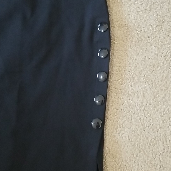 Black pencil skirt w buttons #6 - Picture 2 of 3